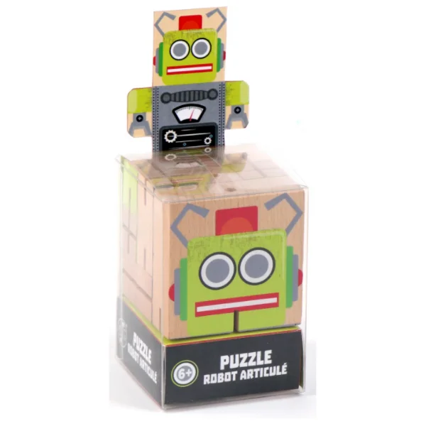 Robot puzzle bois casse tête