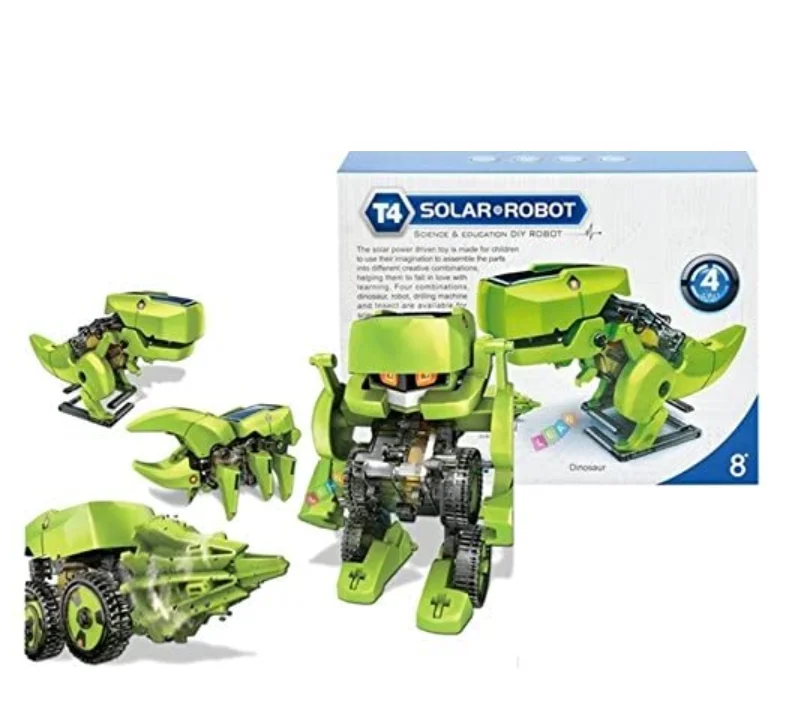 Robot solaire construction transformer 4 en 1 dinosaures & machines - Image 2