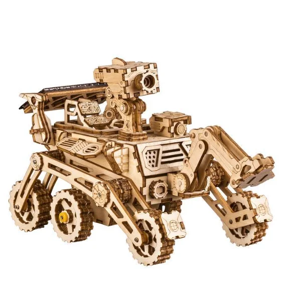 Robot spatiale 3D en bois à monter Robotime Harbinger Rover Space mission STEM énergie solaire exploration NASA