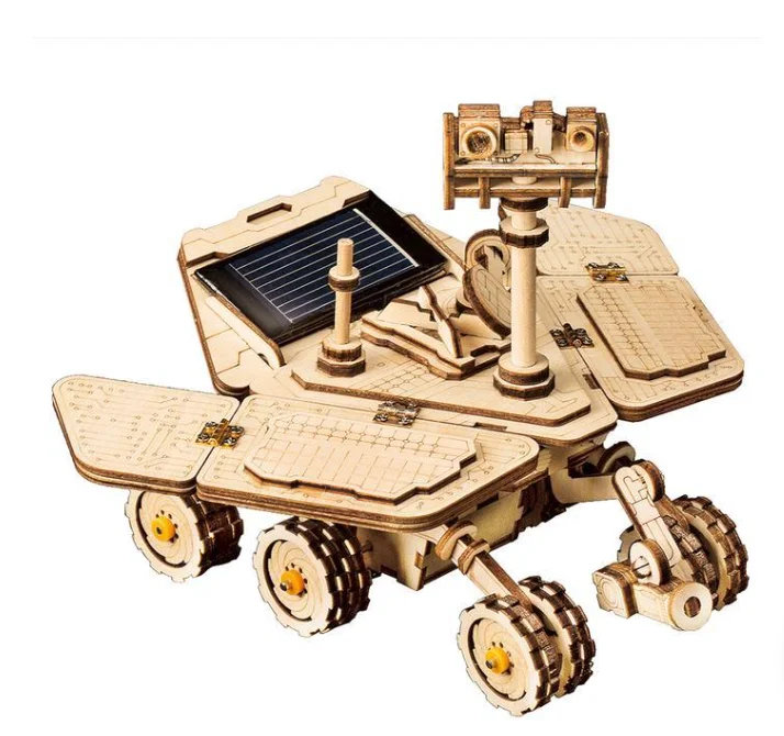 Robot spatiale 3D en bois à monter Robotime Vagabond Rover Space mission STEM énergie solaire exploration