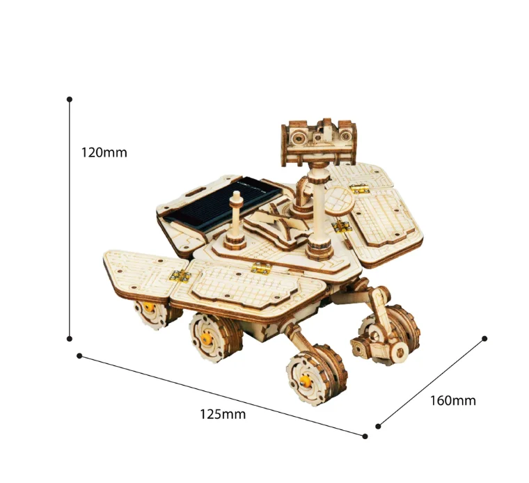 Robot spatiale 3D en bois à monter Robotime Vagabond Rover Space mission STEM énergie solaire exploration - Image 6