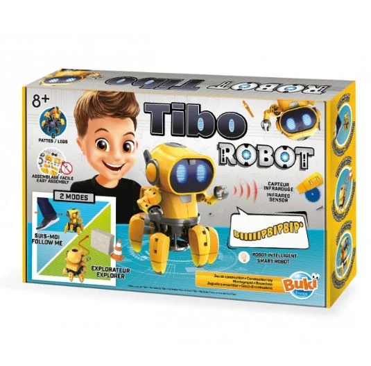 Robot Tibo Buki France construction programmation evite obstacle suivi détection