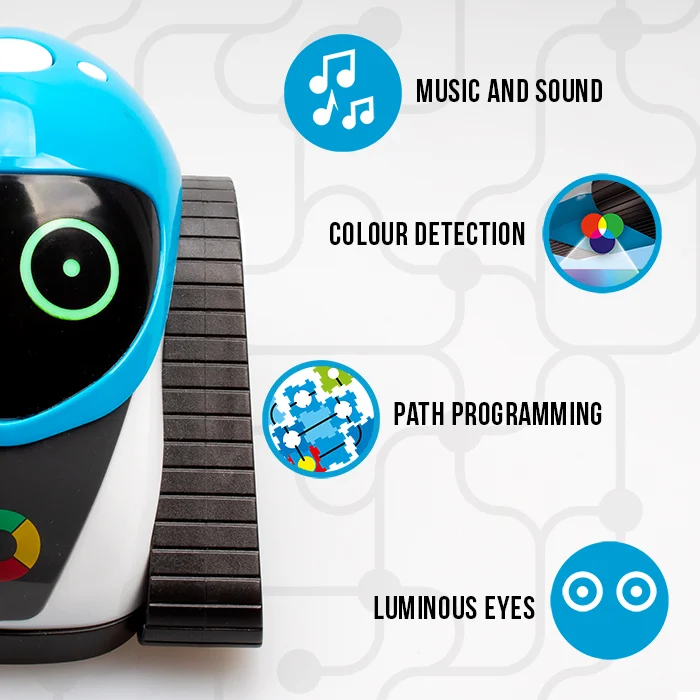 Robot Woki Buki France Xtrem Bots - Mon premier robot à coder jouet programmation éducatif + 81x pièces plateau de jeu à moduler & 32x Jetons - Image 9