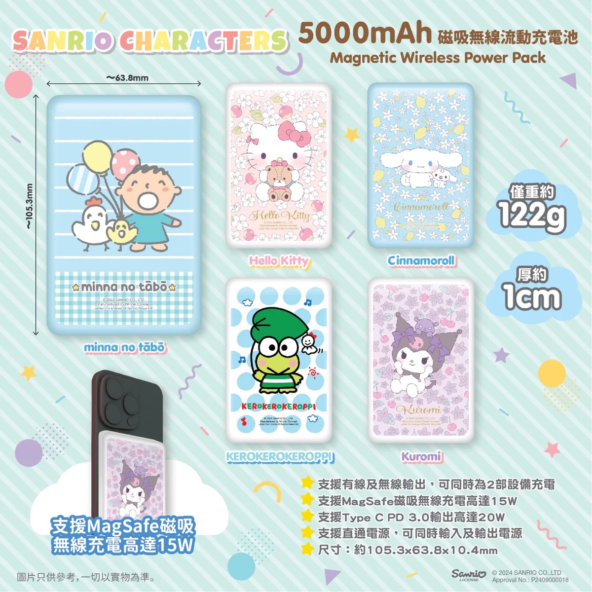 動漫工房 Sanrio 5000mAh Magsafe Power Bank