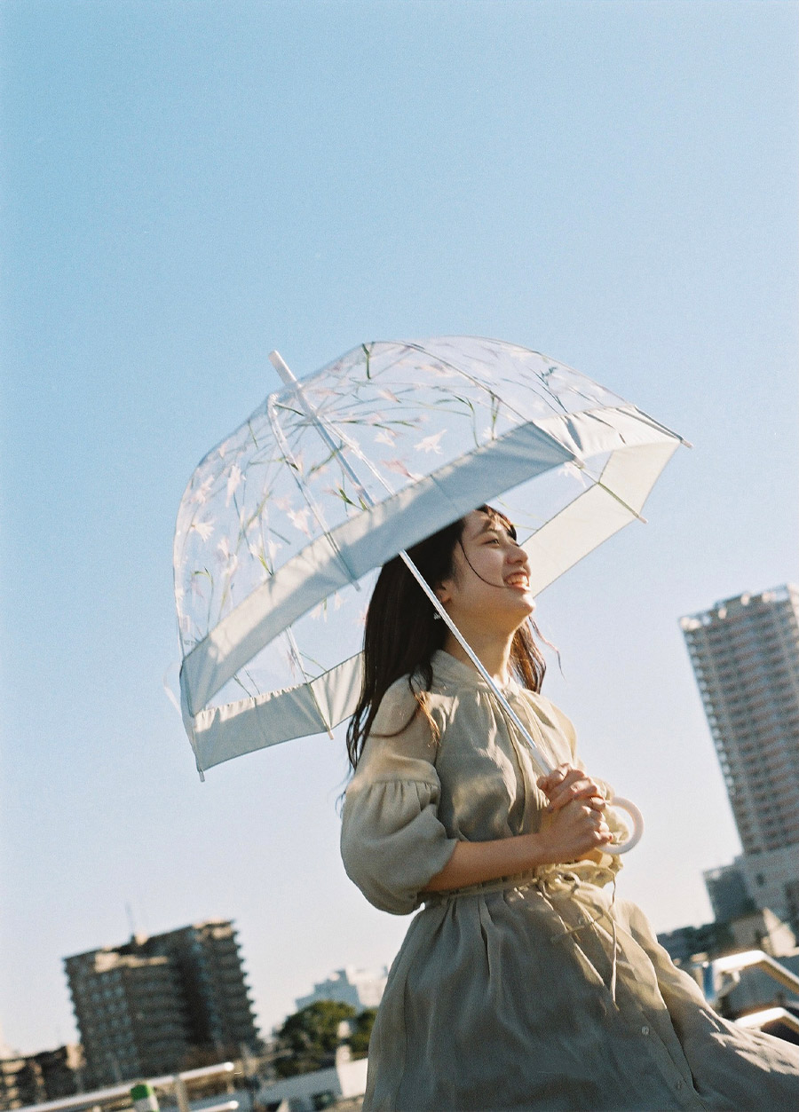 FLOWER UMBRELLA PLASTIC GREEN