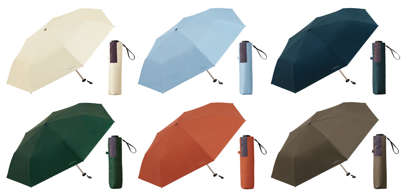 環境配慮型晴雨兼用傘ブランド「SiNCA by Wpc.」より、 持ち運び 環境配慮型晴雨兼用傘ブランド「SiNCA by Wpc.」より、 持ち運び