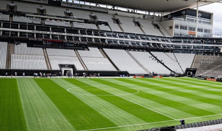 Arena Corinthians em Itaquera, zona leste de São Paulo.