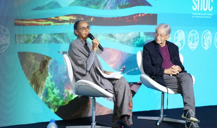 A ministra do Meio Ambiente e Mudança do Clima, Marina Silva.