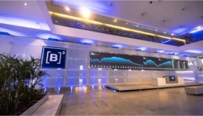 Entrada de um dos prédios da Bolsa de Valores/B3