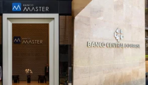 Fachada do Banco Master e Banco Central
