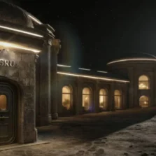 Ilustração do hotel na Lua