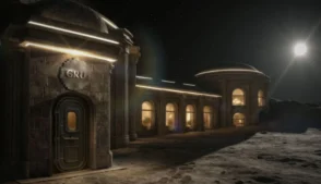 Ilustração do hotel na Lua