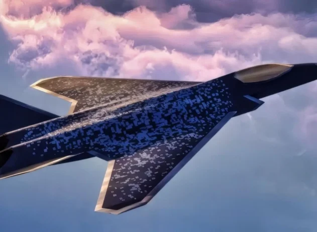 Foto do artista de um caça do FCAS