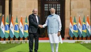 Lula e Modi na Índia