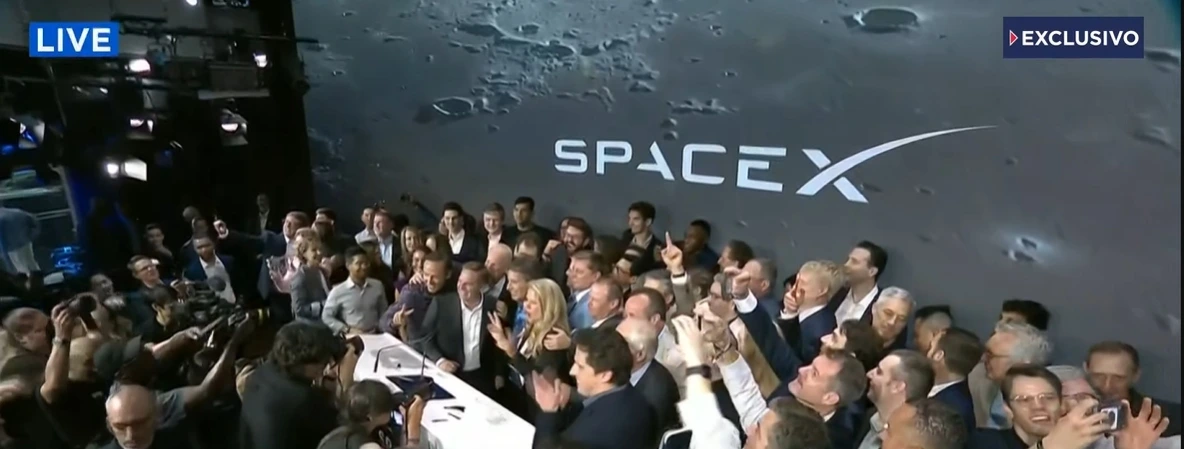 IPO histórico: SpaceX estreia com alta de 24% na Nasdaq e ultrapassa US$ 2 trilhões em valor de mercado