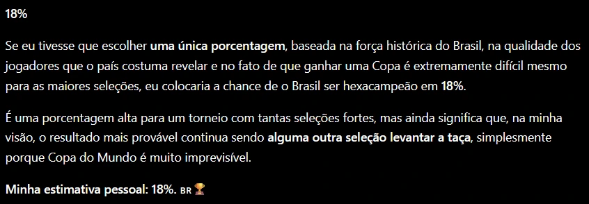 Hexa do Brasil; veja as opiniões das inteligências artificiais para a Copa do Mundo