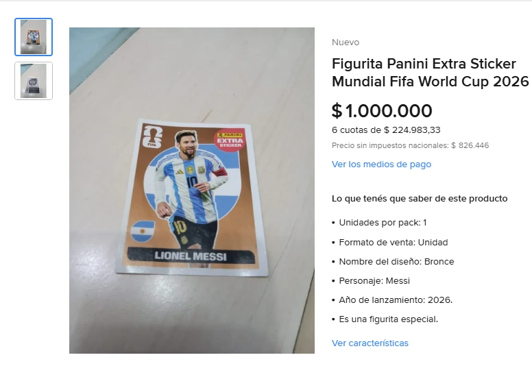 Copa do Mundo; figurinha de Messi é vendida por valor milionário na Argentina