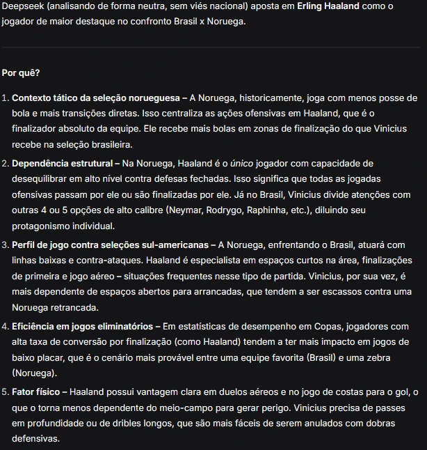 Inteligência artificial aposta em Vini Jr. ou Haaland no jogo de domingo (05)?