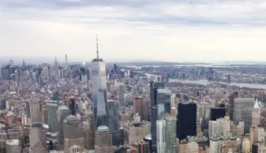 Vista aérea de Manhattan, em Nova York