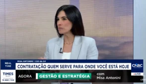 Misa Antonini, CEO do G4, durante participação no quadro Gestão e Estratégia, do Real Time.