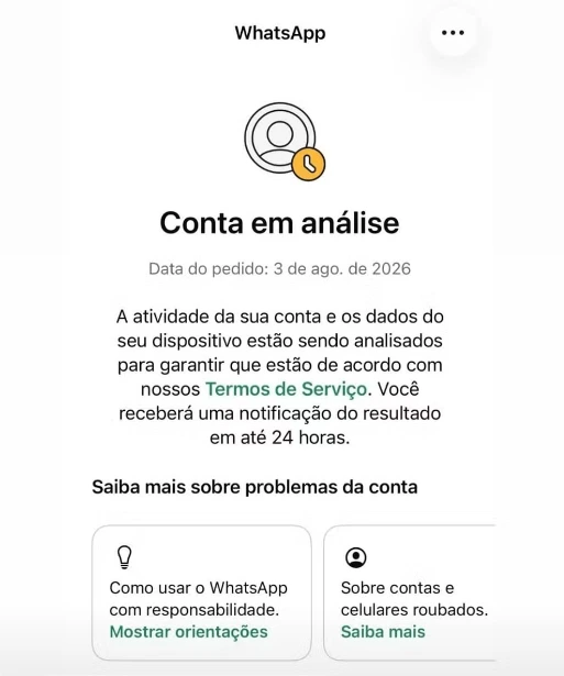 Conta do WhatsApp foi banida? Saiba como solicitar a análise e tentar recuperar o acesso