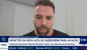 Cássio Seefeld, CEO e fundador da TruckPag, durante entrevista ao Real Time.