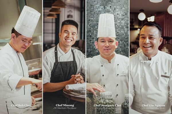 Chef Jeongsoo Choi from JW Marriott Hotel Seoul, Chef Bob Chen from The Ritz-Carlton, Guangzhou, along with Chef Nhuong and Executive Pastry Chef Gin Nguyen from JW Marriott Phu Quoc will orchestrate this Pan-Asian culinary event