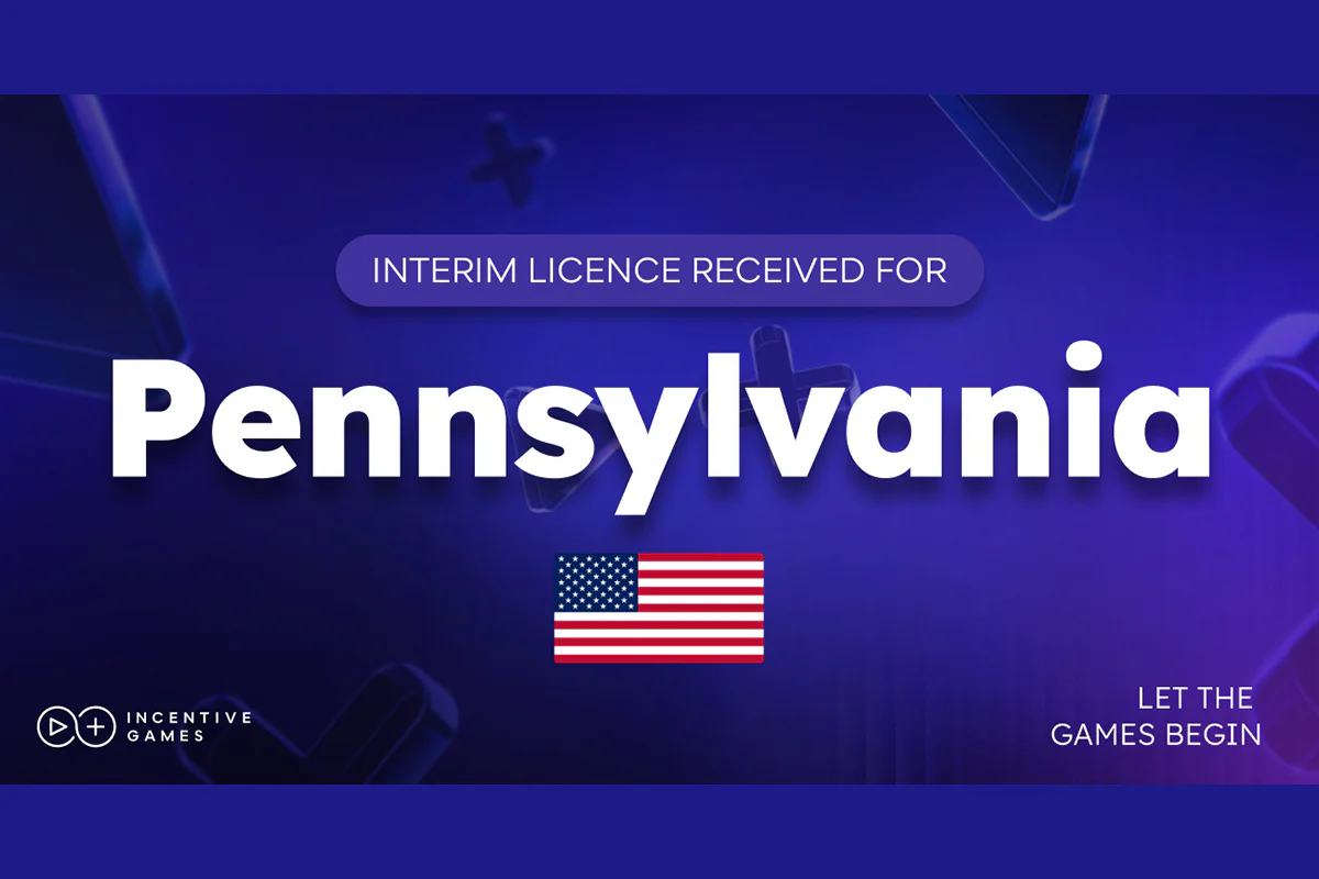 Incentive Games تحصل على ترخيص ألعاب مؤقت في ولاية بنسلفانيا