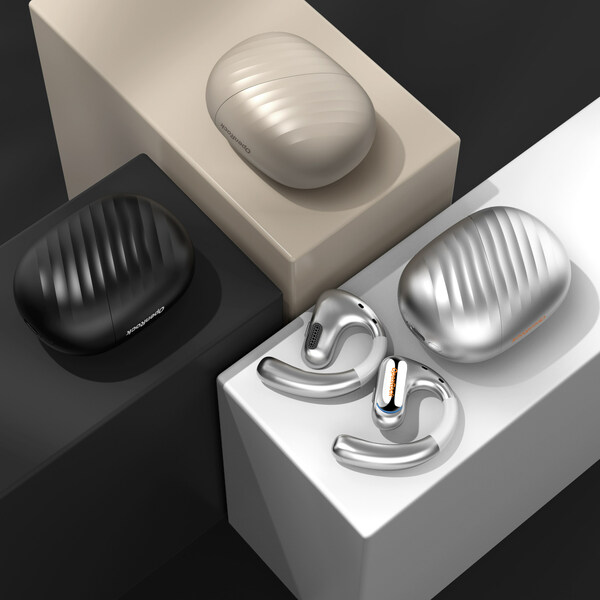 OpenRock Pro开放式空气传导运动耳机,有3种颜色