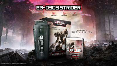 G FUEL EB-0309 STRIDER 收藏家版,灵感来自《机甲战记6》,现在在GFUEL.com上预订!