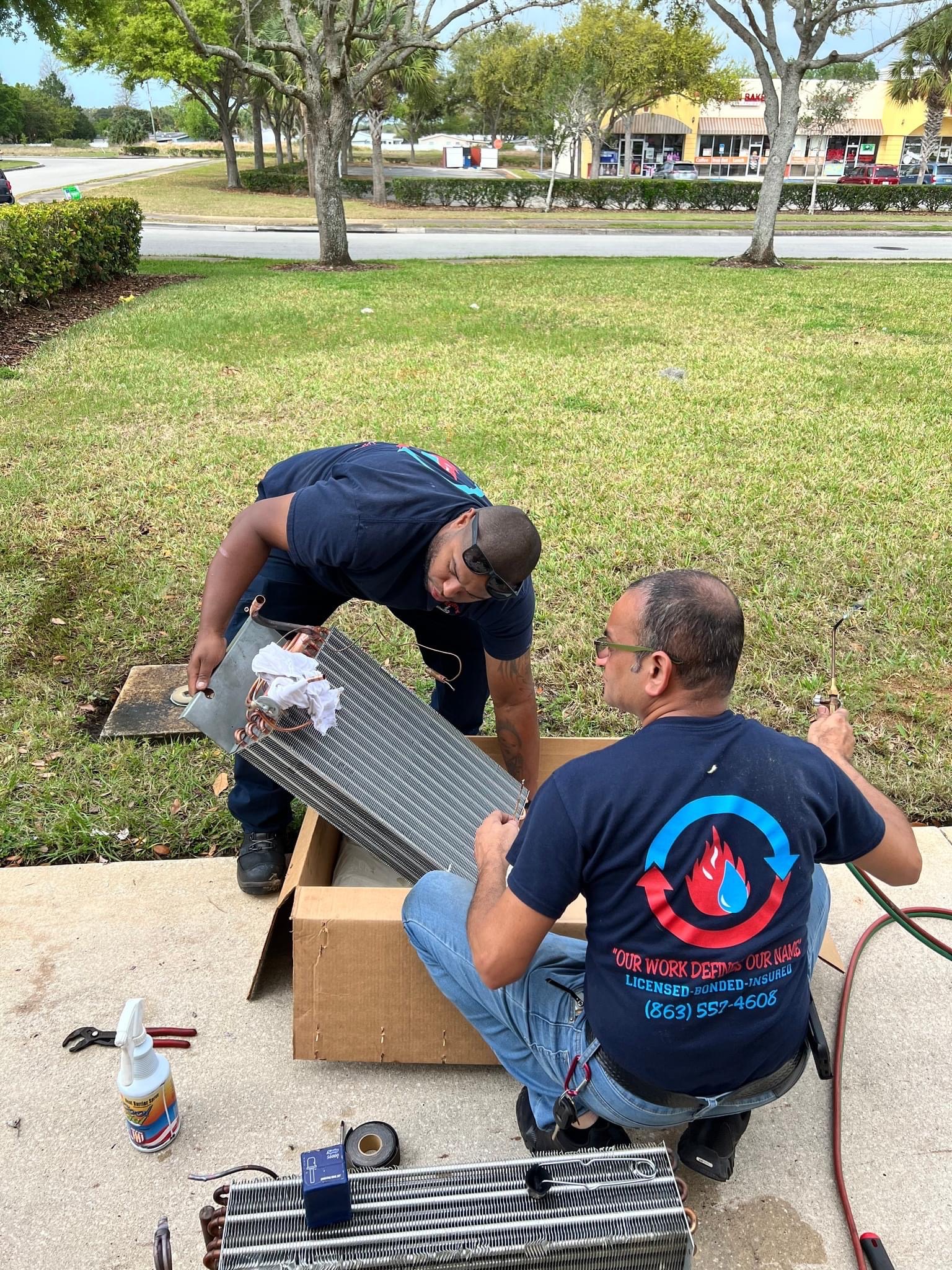 Integrity Refrigeration and AC team is performing AC installation in Winter Haven FL