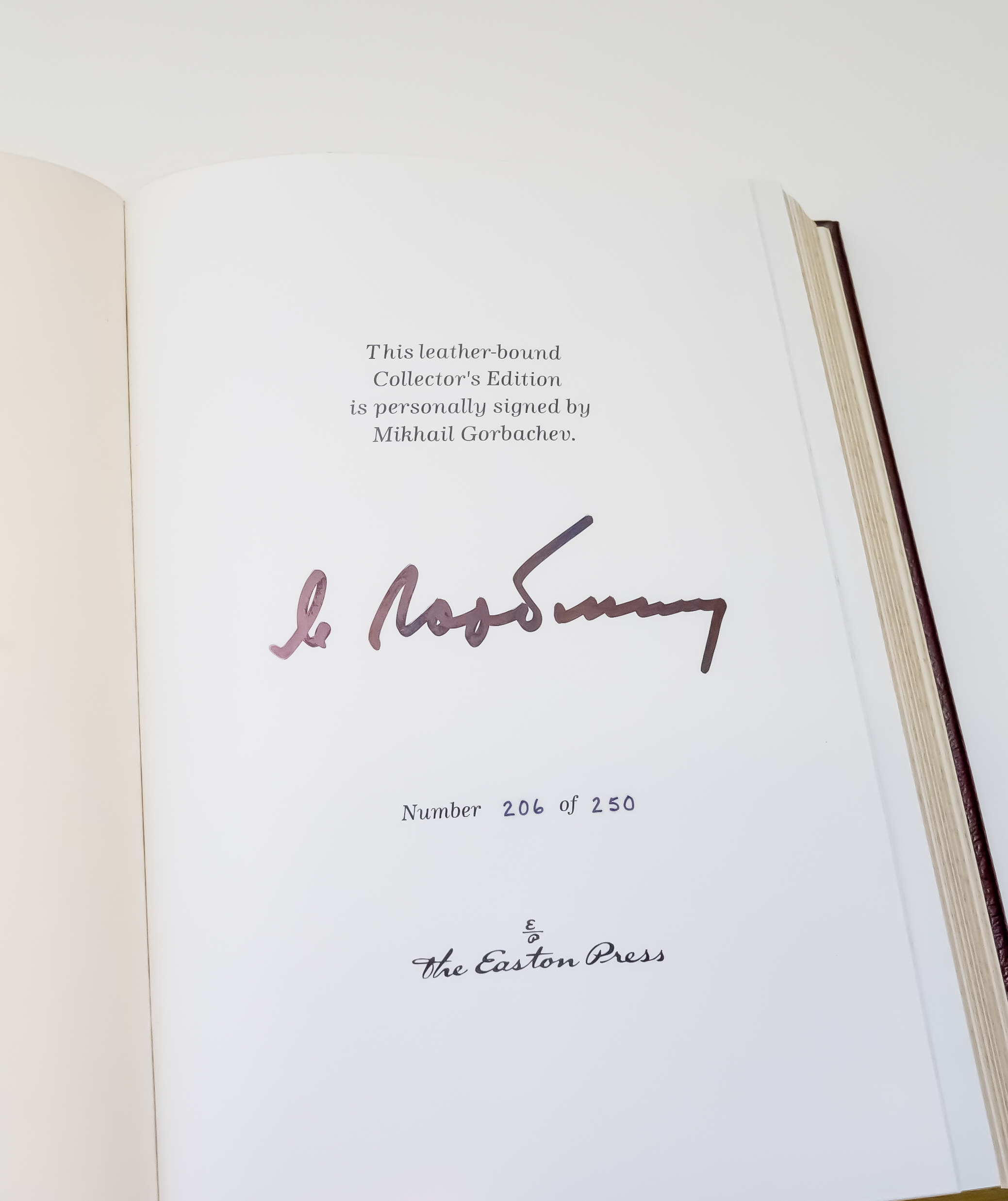 Gorbachev Signed Rare Book House of Craven Auctions