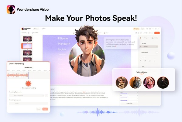 Wondershare Virbo Unveils Talking Photo, AI Video Translation, Speech-to-Video New Features