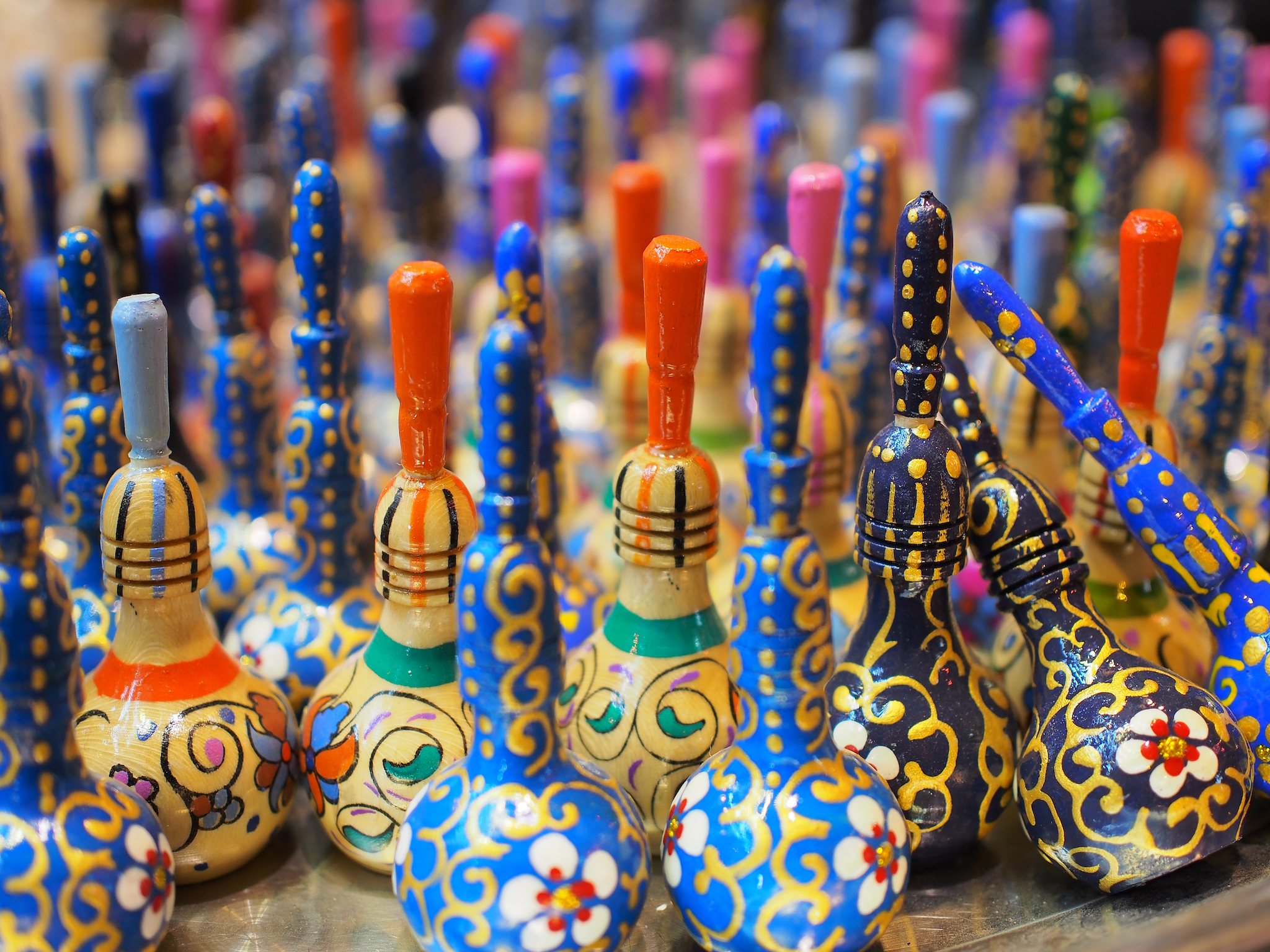 Traditional eyeliners for sale at the Grand Bazaar of Isfahan, Iran.