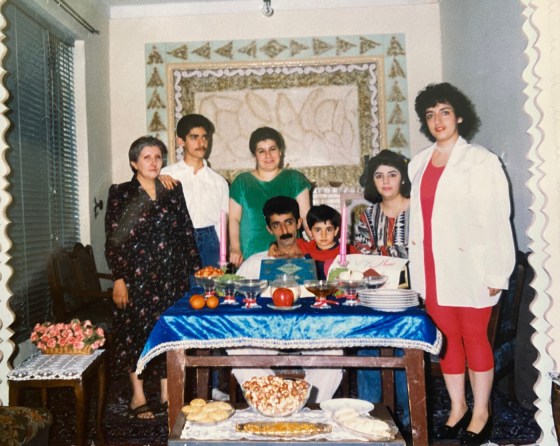 archival photo of narges mohammadi with her mother