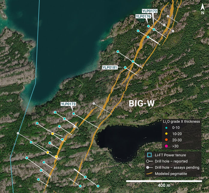 Nite pegmatite 1 LIFT Intersects 11 m at 1.52% Li₂O at its Nite pegmatite, Yellowknife Lithium Project, NWT