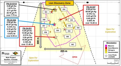 58 1 /R E P E A T -- Power Nickel Releases Thick High-Grade Assays of Copper, PGMs, Gold and Silver from its new Lion Discovery/