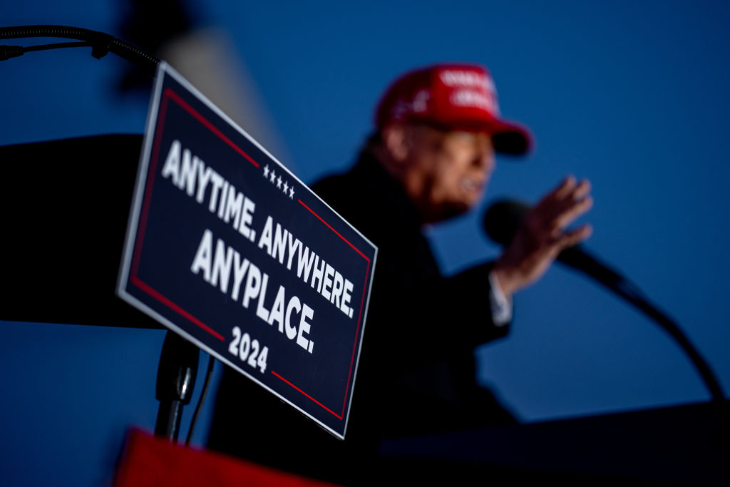 Former President Trump Holds Rally In Schnecksville, Pennsylvania