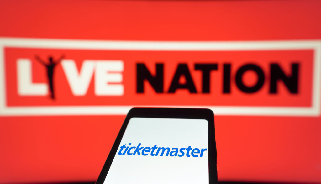 在此图片说明中，Ticketmaster 徽标