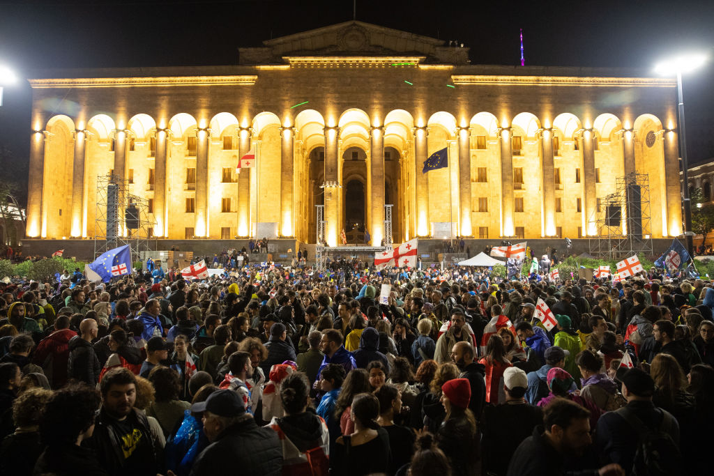 Georgians Protest Against Foreign Agent Bill