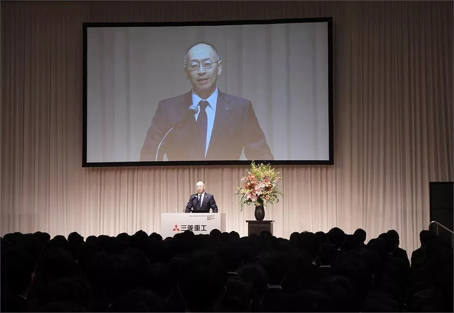 MHI President Eisaku Ito Offers Words of Encouragement to New Employees at the Company’s 2026 Welcoming Ceremony