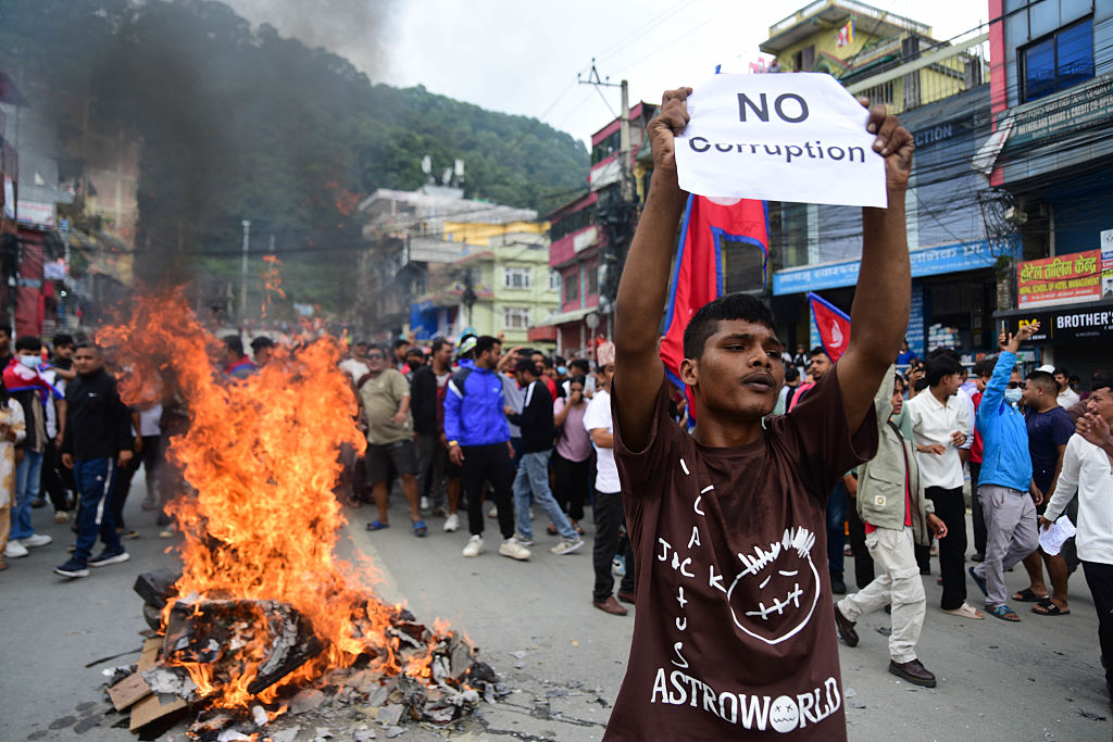 Protes Terhadap Rasuah Dan Pembunuhan Di Nepal