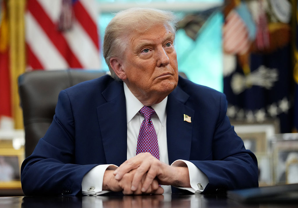 President Trump Makes An Announcement And Signs Executive Order From The Oval Office