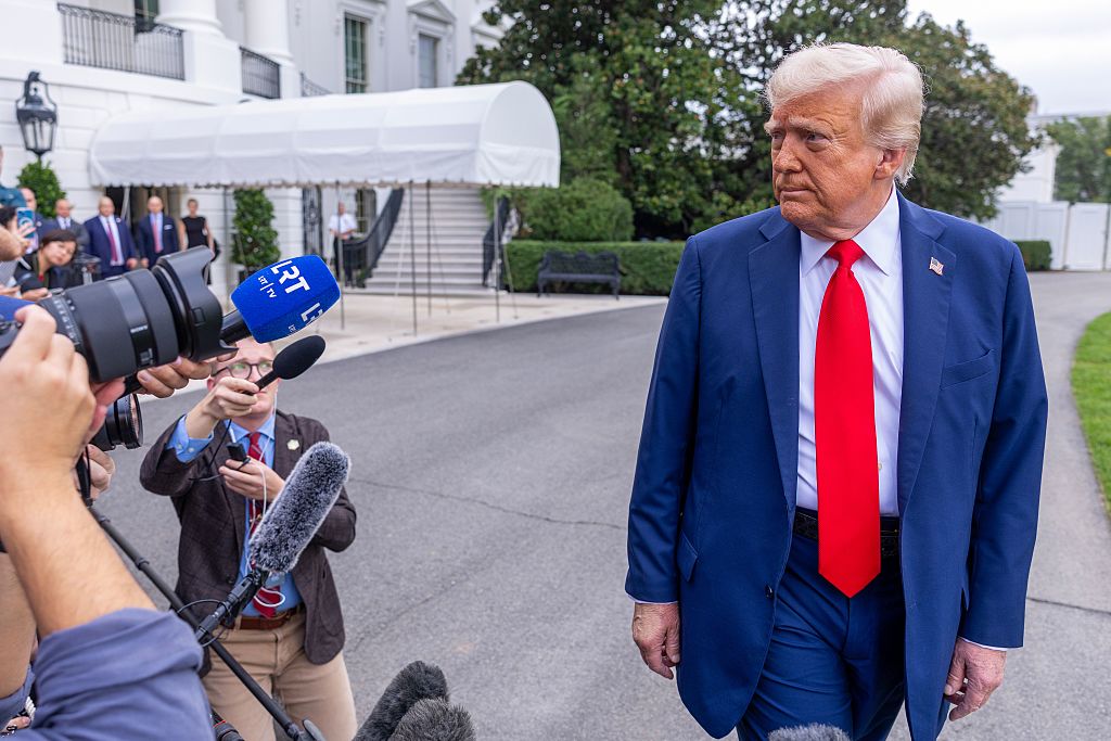 President Trump Departs White House For Arizona