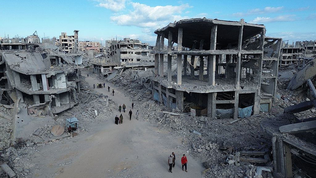 Destruction in Khan Yunis after Gaza ceasefire