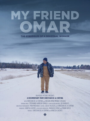 Die Dokumentation My Friend Omar: The Battle of a Seasonal Worker mit Wilson Omar Mendez in der Hauptrolle wurde von Christian de la Cortina inszeniert und von Vanessa Caceres produziert, mit Unterstützung der Co-Produzenten Frank Baylis und Marquise Lepage. Sie ist jetzt auf den Online-Streaming-Plattformen CBC Gem und ICI Tou.TV abrufbar. Außerdem wird sie in den kommenden Wochen mehrmals auf Radio-Canada und CBC ausgestrahlt. (CNW Group/Frank Baylis)