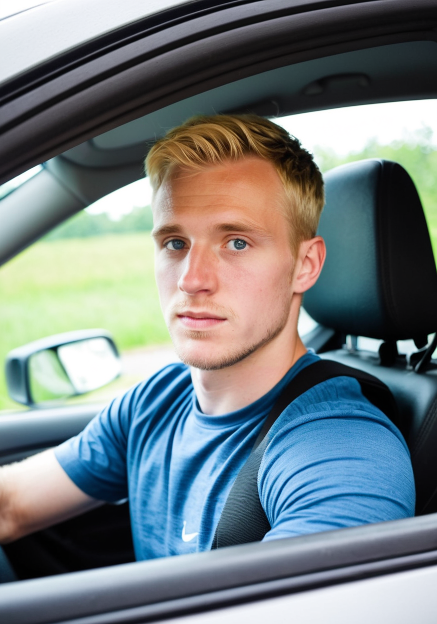 Toby McCosker Sitting in the Car