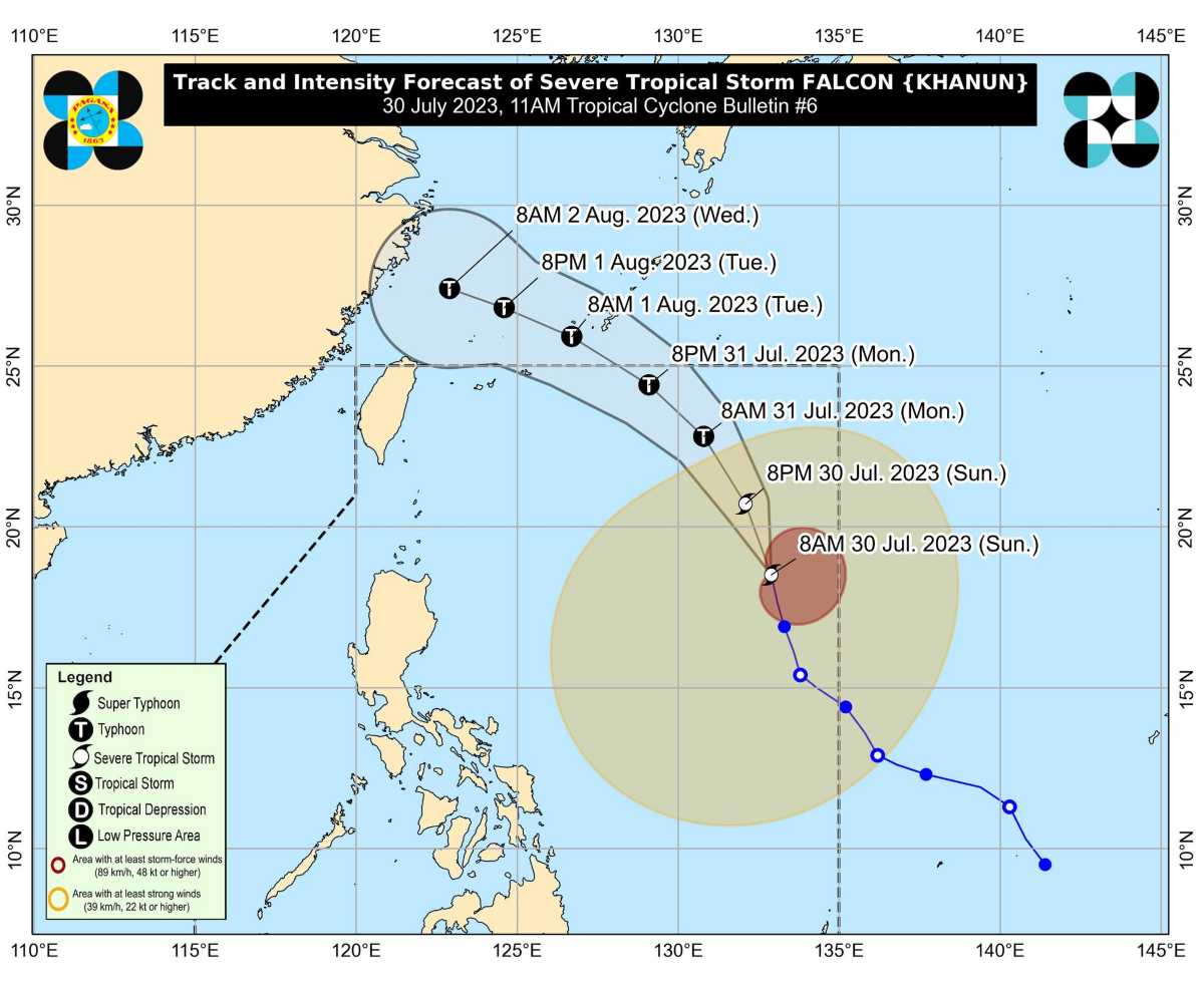 'Bagyong Falcon' PAGASA weather update July 30, 2023 track