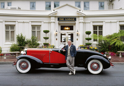 Don Williams briefly parks the only 1934 Duesenberg J Weymann Tapertail Speedster in existence in front of The Lodge at Pebble Beach in 1999. Don shared his cars at the Pebble Beach Concours d'Elegance for over 50 consecutive years. He also founded Barrett-Jackson and the Blackhawk Museum. Friends are now paying tribute to him by underwriting a program that trains underserved youth to be collector car restorers and mechanics. Image: Kimball Studios/Pebble Beach Concours d'Elegance.