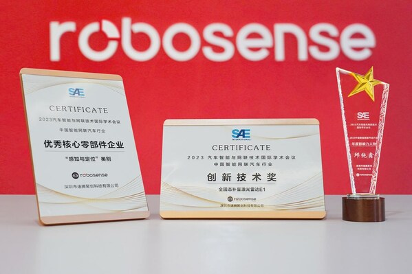 RoboSense Secures Three Prestigious Awards from SAE International
